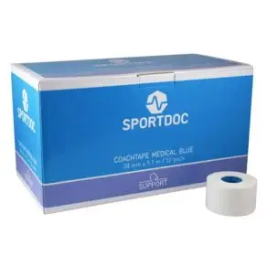 Sportstape, Medical Blue 38mm x 9,1m - 32 ruller - Strømpetape & Sportstape